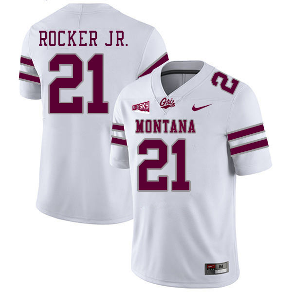 Montana Grizzlies #21 Stevie Rocker Jr. College Football Jerseys,Uniforms Stitched Sale-White